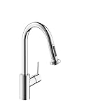 hansgrohe Talis S² Chrome High Arc Kitchen Faucet, Kitchen Faucets with Pull Down Sprayer, Faucet for Kitchen Sink, Magnetic Docking Spray Head, Chrome 14877001