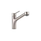 hansgrohe Talis S Stainless Steel Single-Handle Kitchen Faucet, Kitchen Faucets with Pull Out Sprayer, Faucet for Kitchen Sink, Stainless Steel Optic 06462860